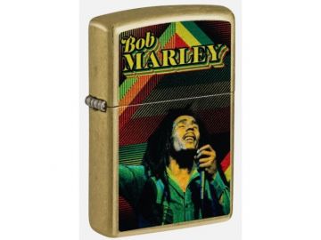 Bob Marley Design  Street Brass Finish Zippo Lighter - ZP-47242